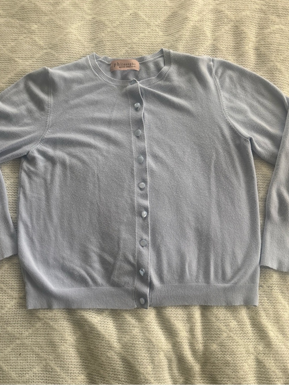 Philosophy Powder Blue Button-Front Cozy Cardigan